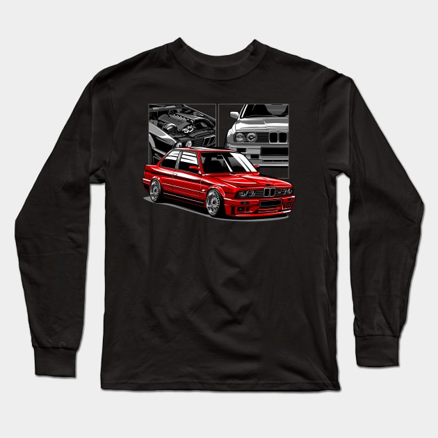 BMW E30 M3 Long Sleeve T-Shirt by SpeedPistion